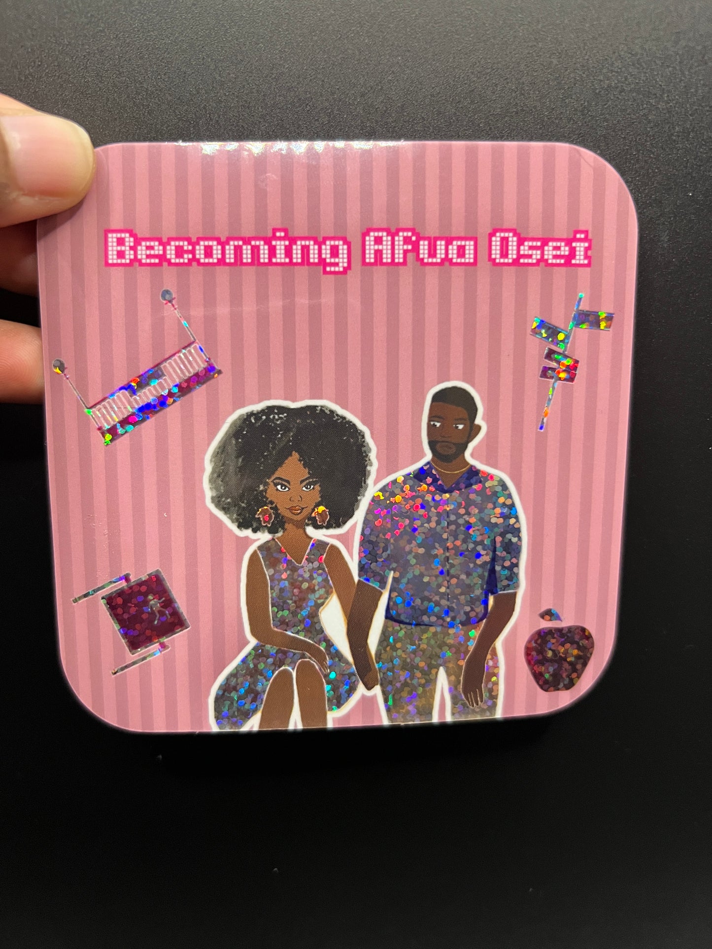 Becoming Afua Osei Holographic Glitter Sticker