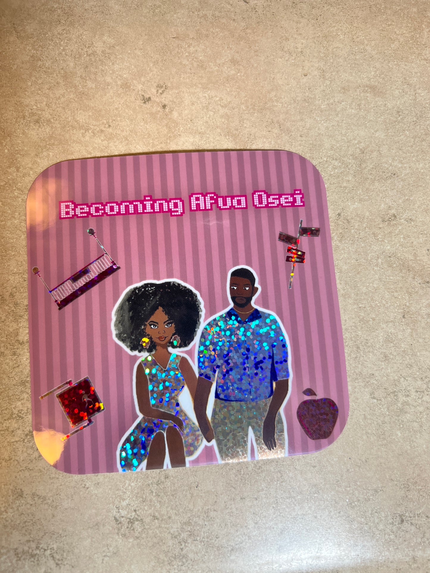 Becoming Afua Osei Holographic Glitter Sticker