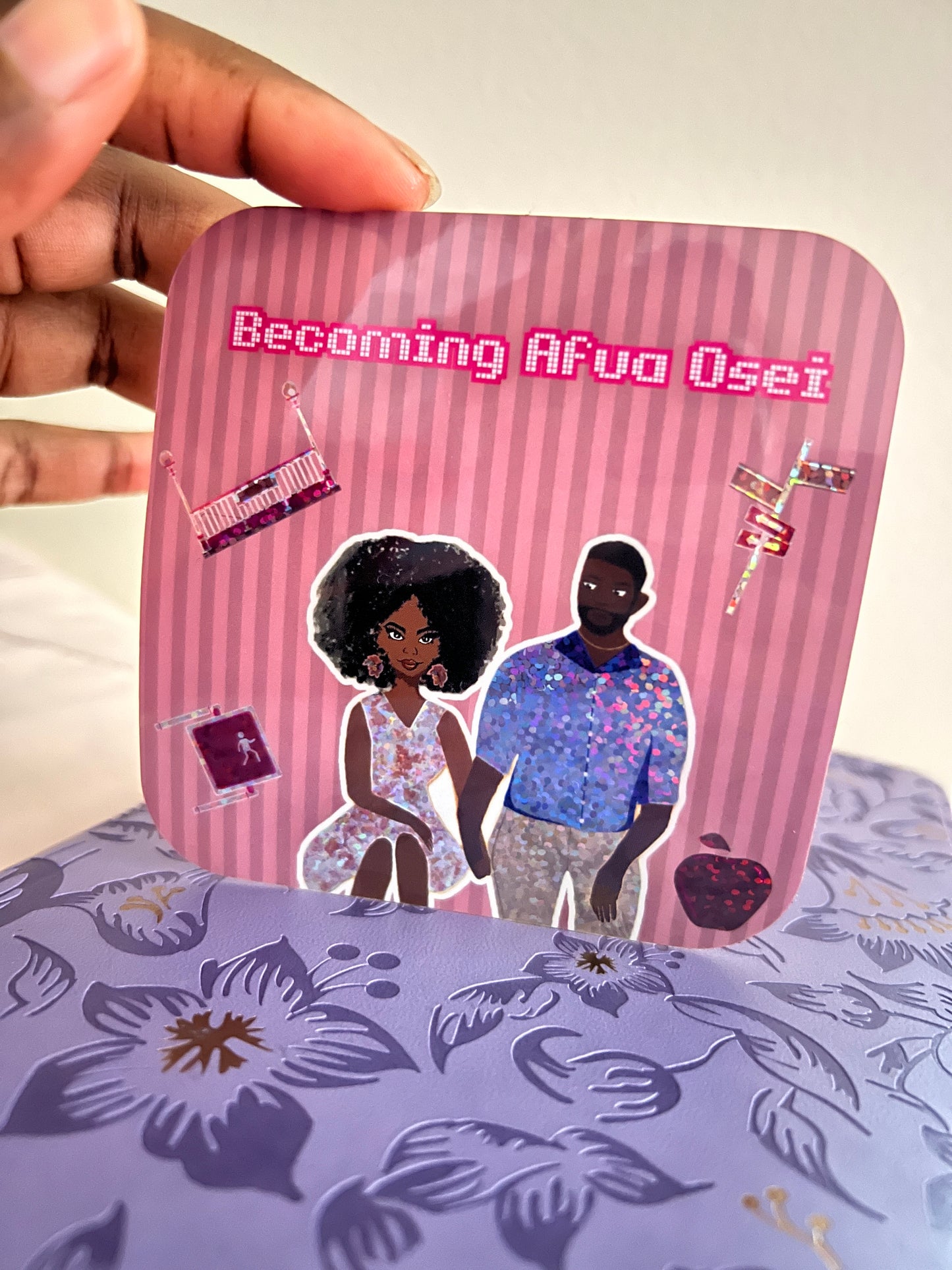 Becoming Afua Osei Holographic Glitter Sticker